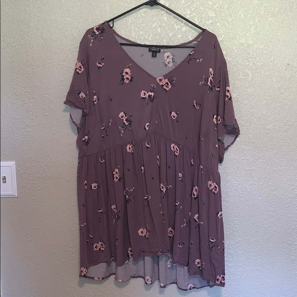 Purple Floral Shirt